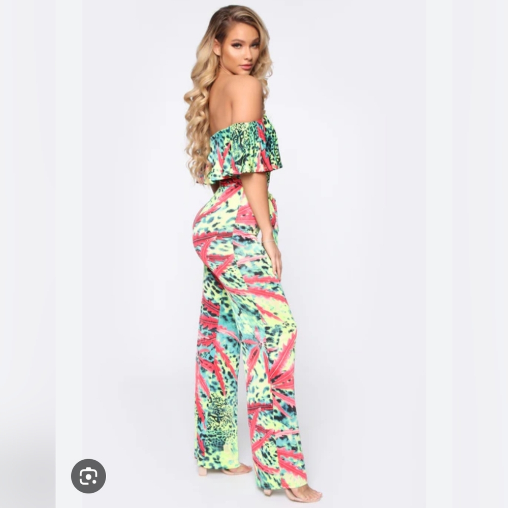 Vibrant Multicolor Off-Shoulder Jumpsuit